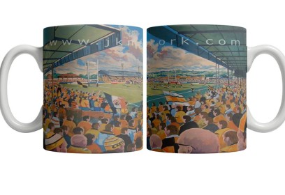 Wheldon Road Stadium Fine Art Ceramic Mug - Castleford Tigers Rugby League