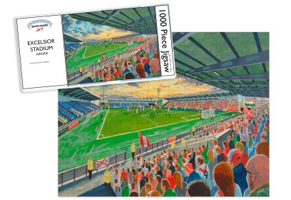 Excelsior Stadium Fine Art Jigsaw Puzzle - Airdrieonians FC
